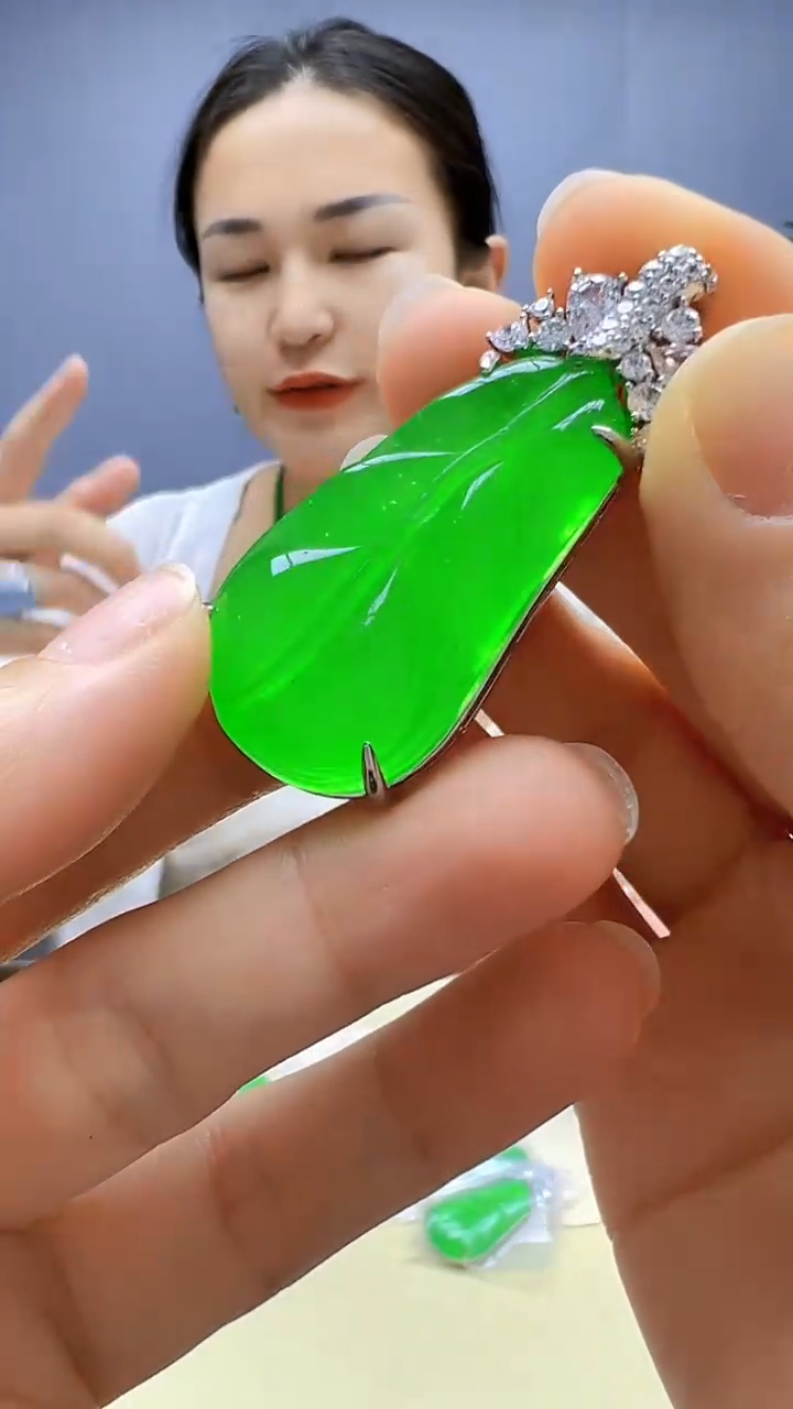 翡翠银S925镶嵌颈饰丹丹diy颈饰