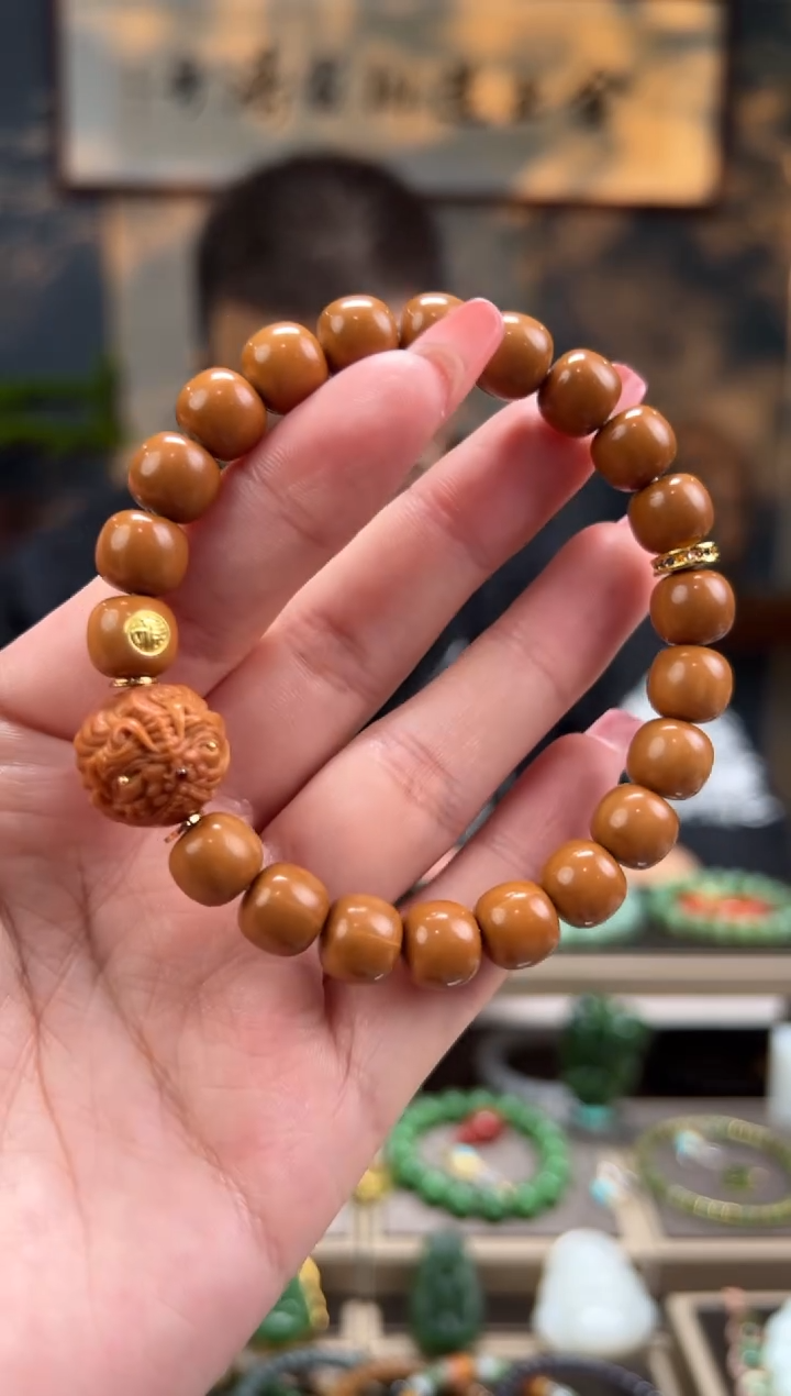 【闪购商品】橄榄核手串/手链象神卡10mm