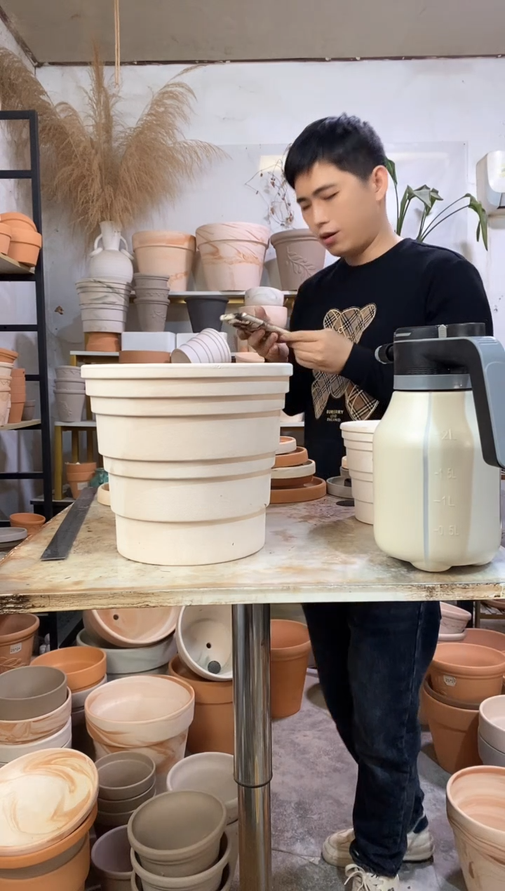 瑕疵无售后25*23白色竹节 1盆无托