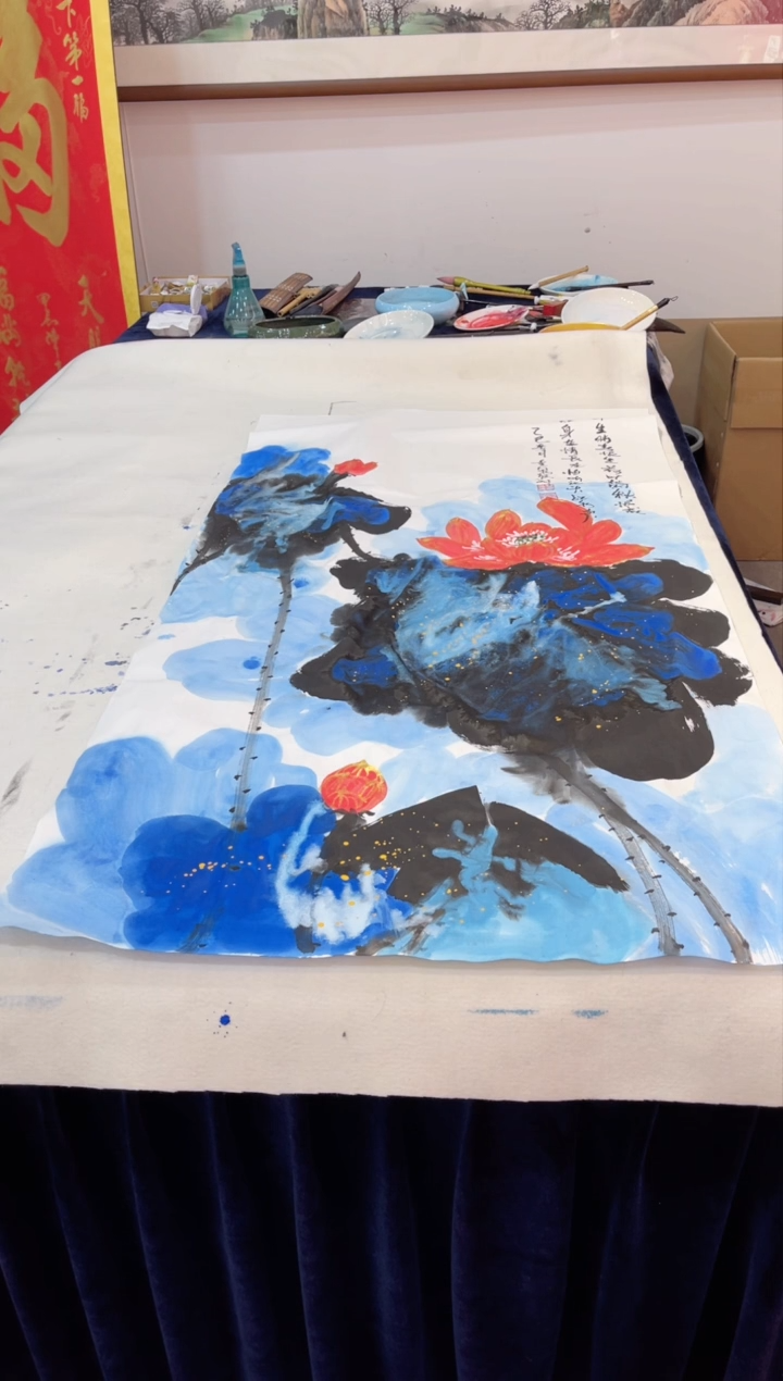 【闪购商品】书法[泼彩画]晁君老师作品