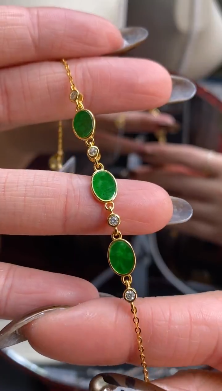 颈饰银S925镶嵌翡翠净货12249