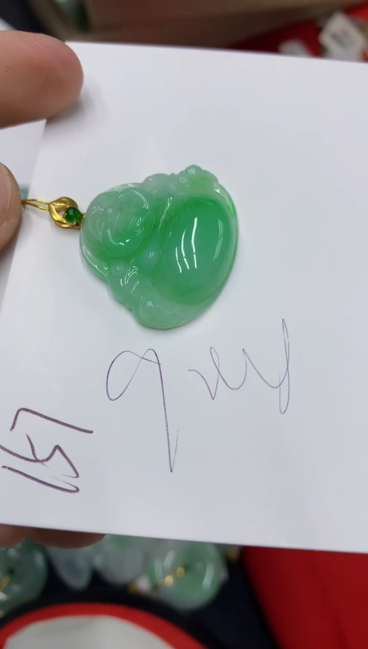 【闪购商品】翡翠颈饰18K金镶嵌号链接111111111