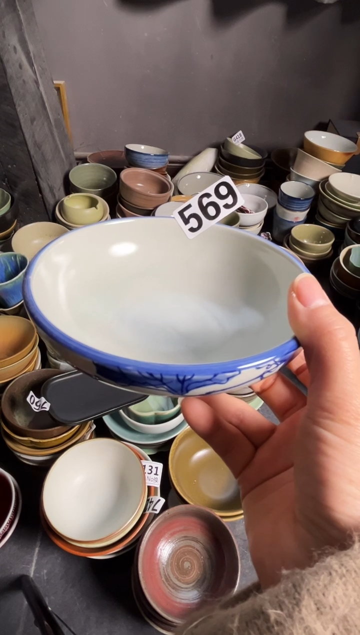 瓷片p****漠569手绘平底碗