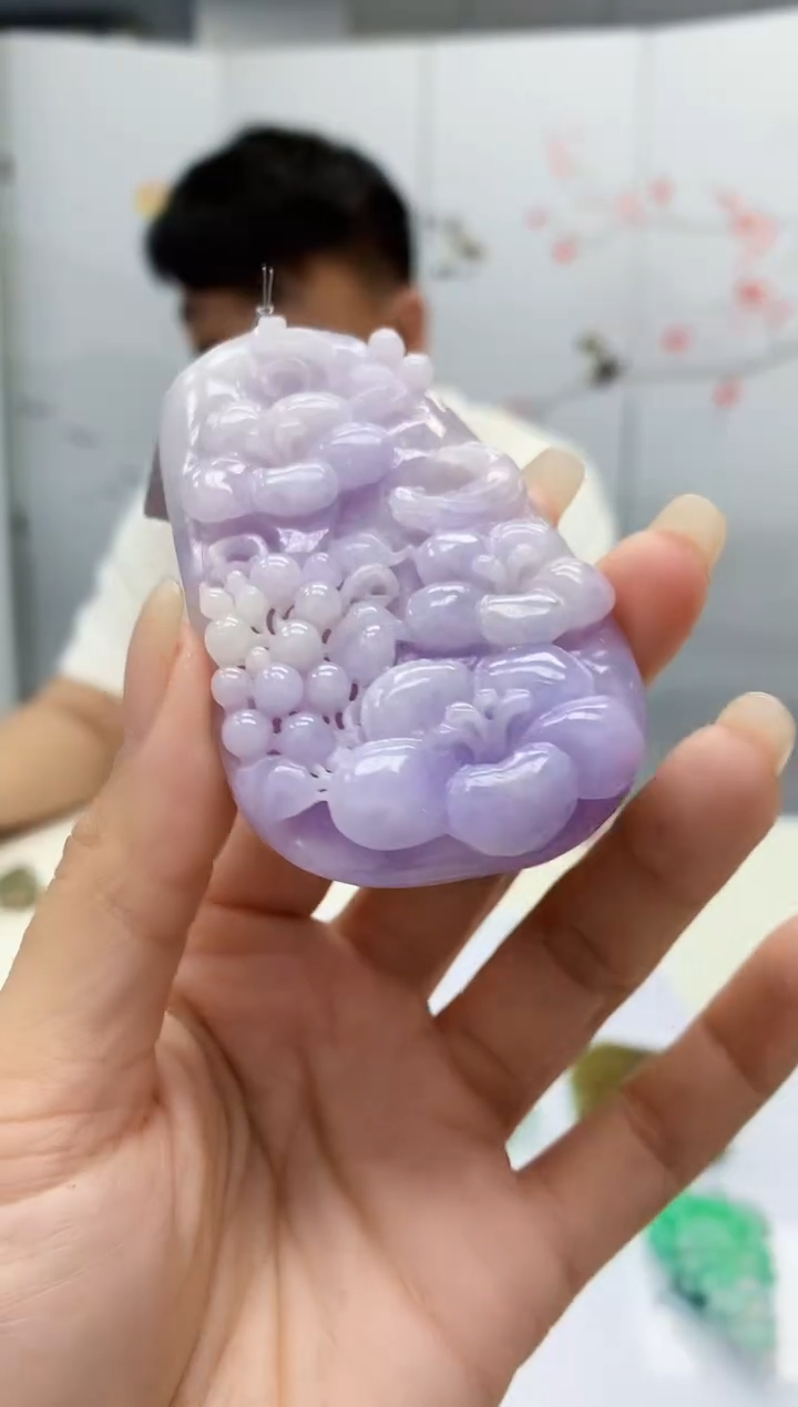 【闪购商品】定制翡翠未镶嵌4925lr-毛货挂件68