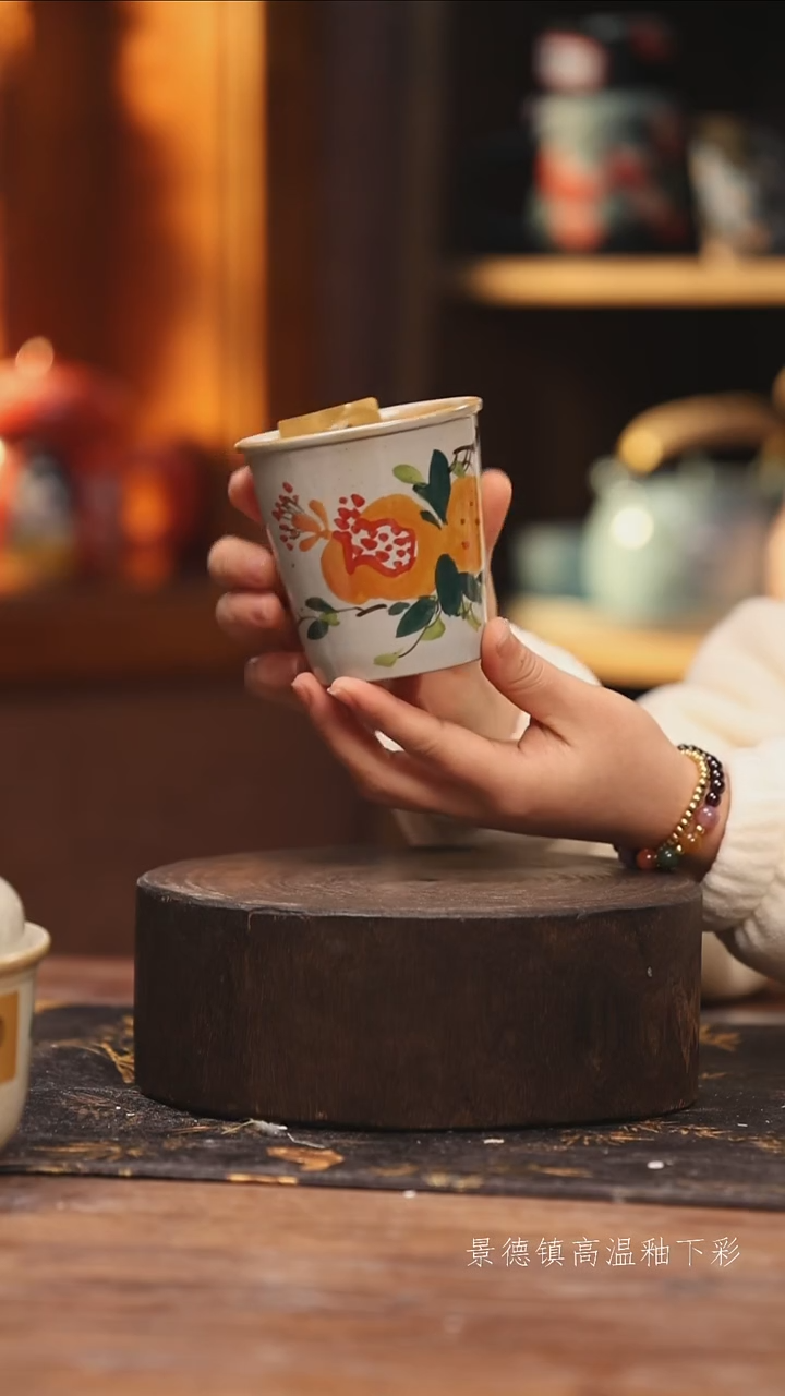 陶瓷景德镇高温釉下手绘陶瓷@L371@