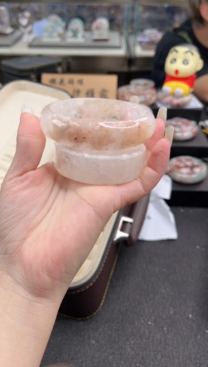 未镶嵌手镯石英质玉66圈口 （赠品镯心）301