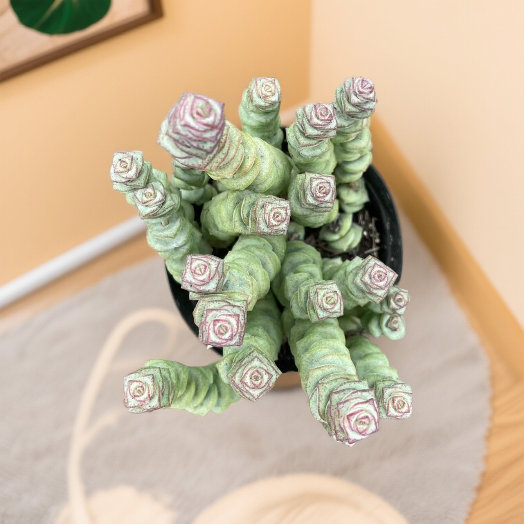 新手好养带盆土钱串多肉植物适合阳台种植