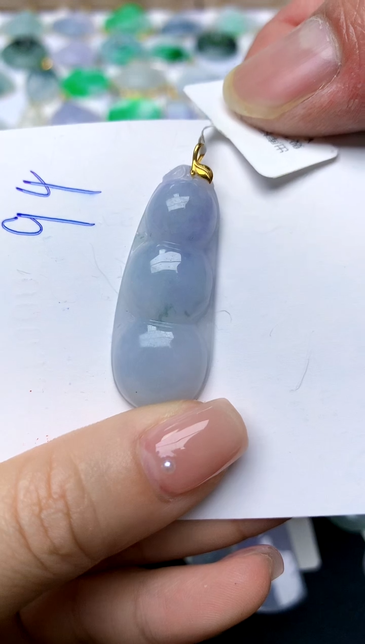 【闪购商品】翡翠颈饰18K金镶嵌94天然A货翡翠