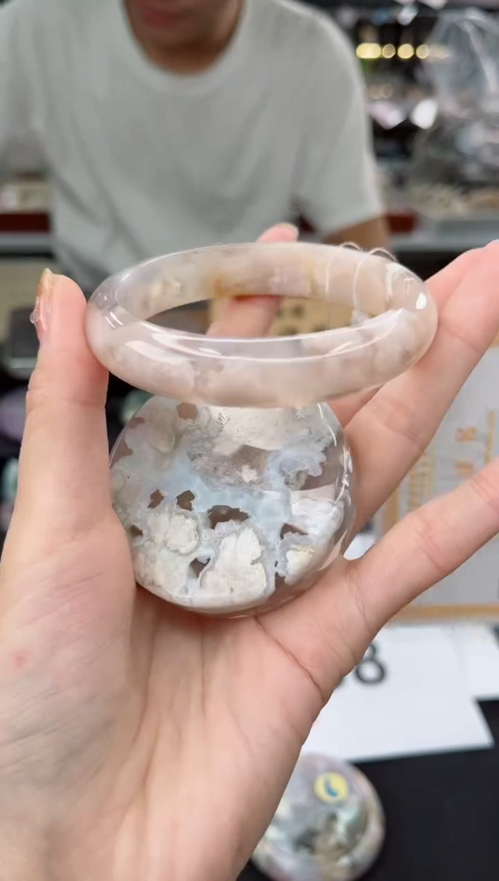 【闪购商品】石英质玉手镯未镶嵌60圈口（赠品镯心）3452489