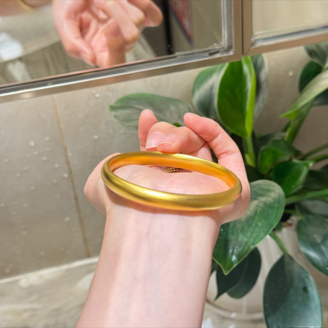 【小民宠粉过基地质检】黄金轻奢精致款简约时尚泥鳅背手镯