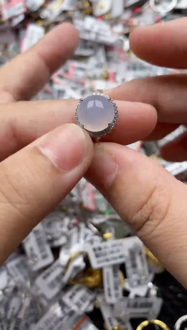 【闪购商品】翡翠戒指银S925镶嵌111111---9