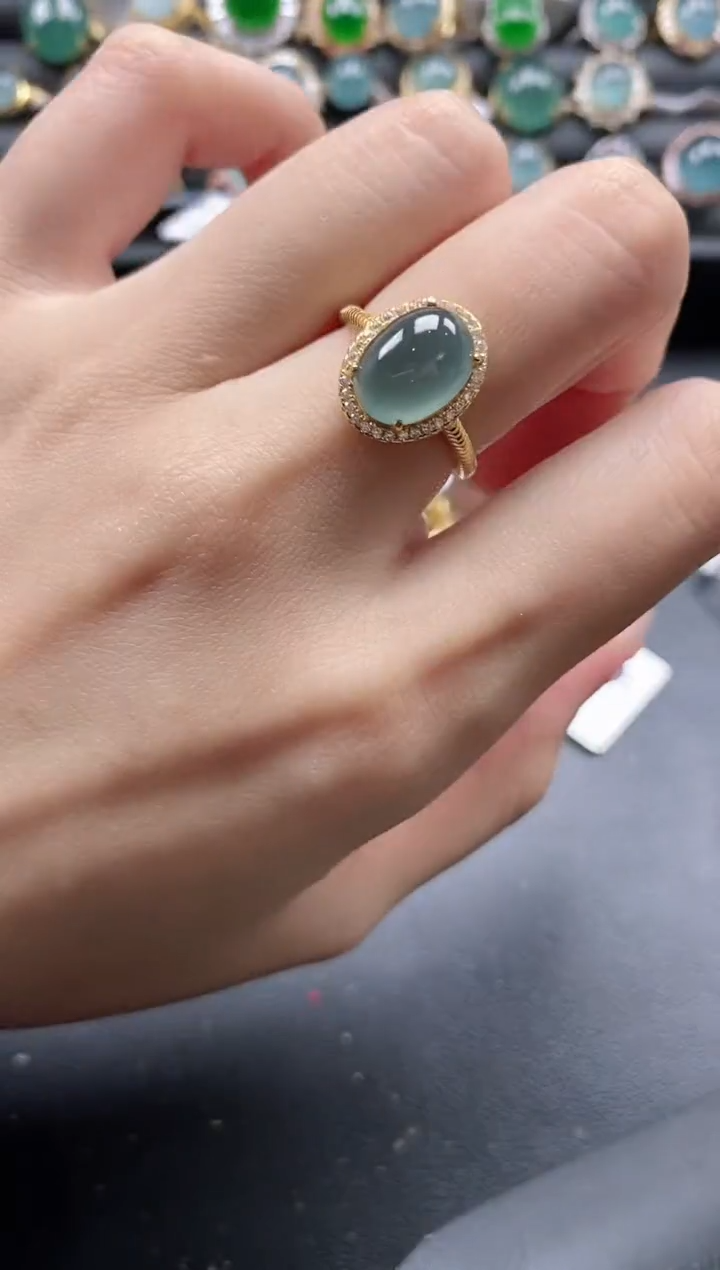 【闪购商品】翡翠戒指银S925镶嵌1111