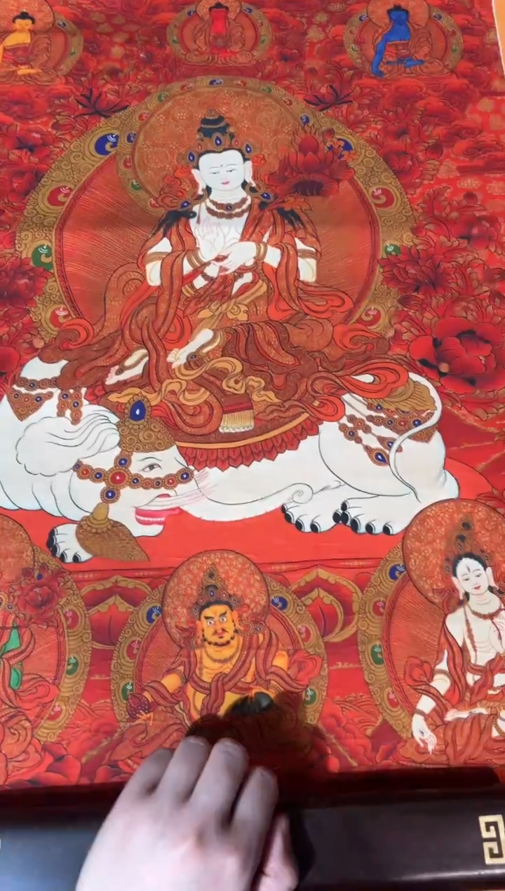 卷轴画龙妹的唐卡tk16
