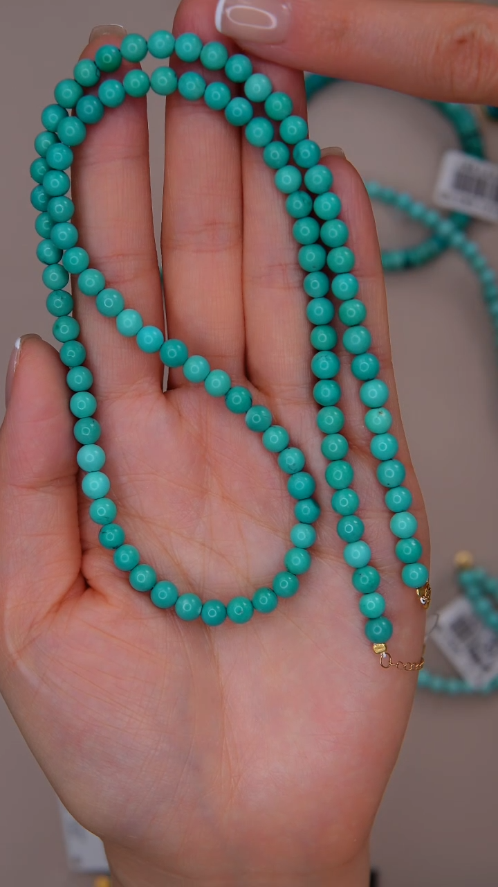 【闪购商品】绿松石项链18K金镶嵌1