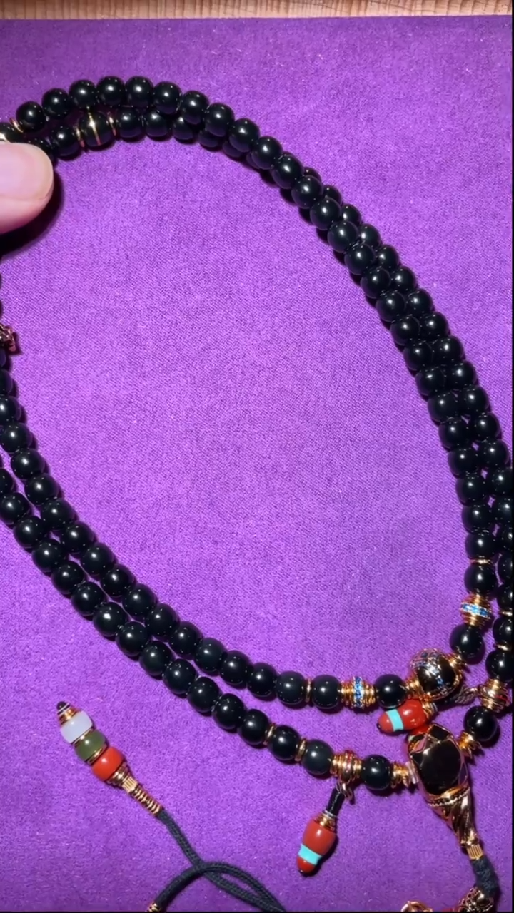 定制和田玉HZ   黑青珠链