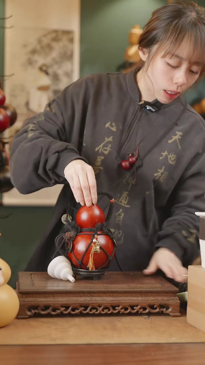 【闪购商品】198号精品天然大漆工艺防渗内胆酒葫芦~