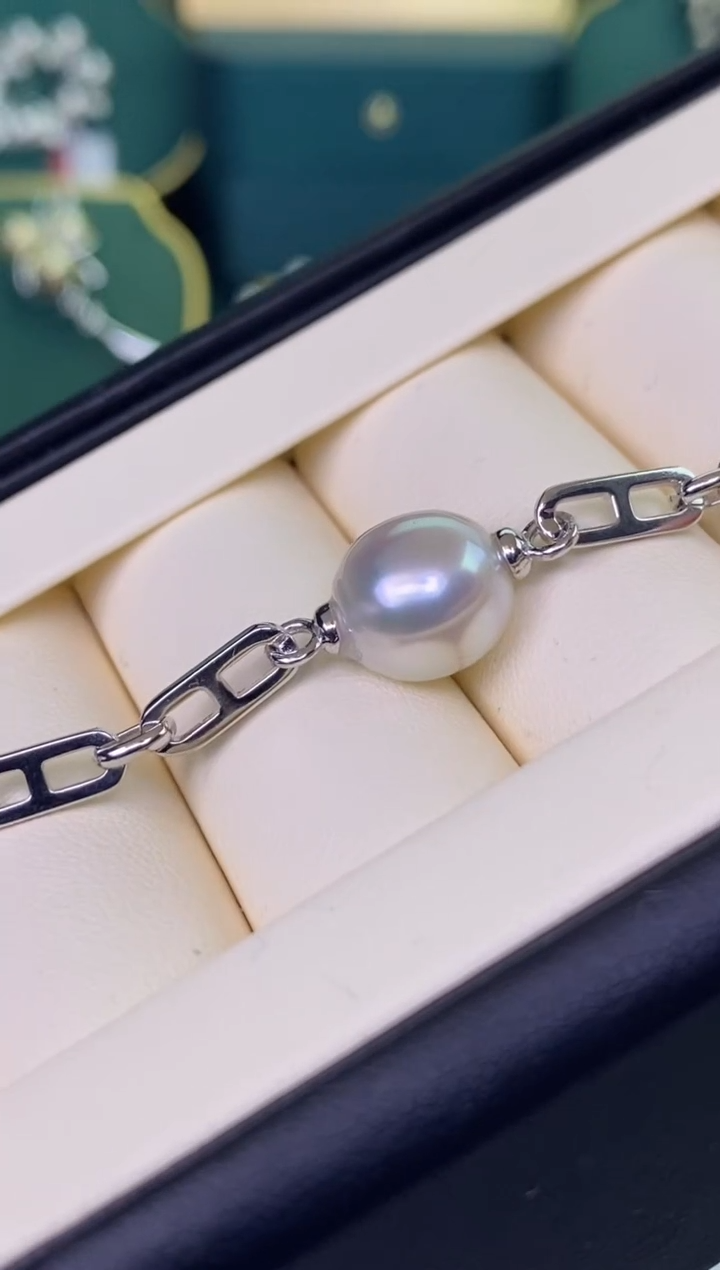 【闪购商品】海水珍珠手链银S925镶嵌10-11