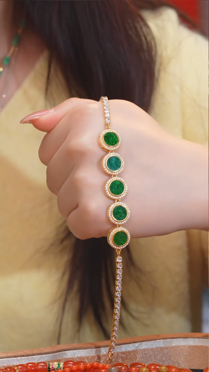 【闪购商品】翡翠手链未镶嵌   @@N7581