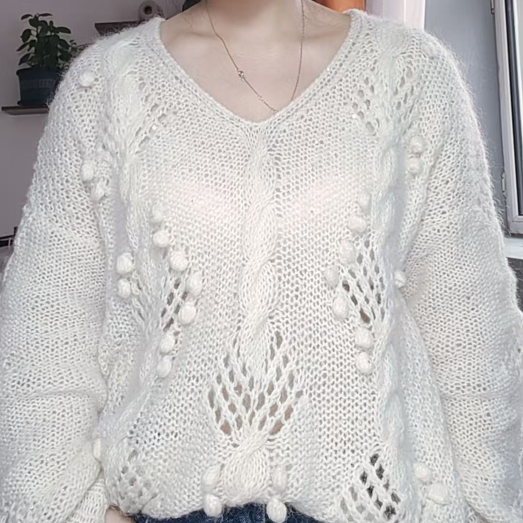 24年合集之　豆恋（马海V领套头）　视频教程（留意短信解锁课程）