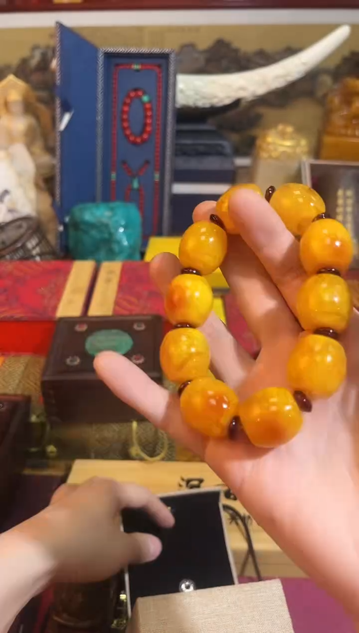 【闪购商品】蜜蜡手链未镶嵌75业业业业业业业业