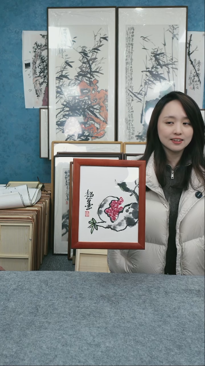 【闪购商品】国画10寸本土老师木质摆台