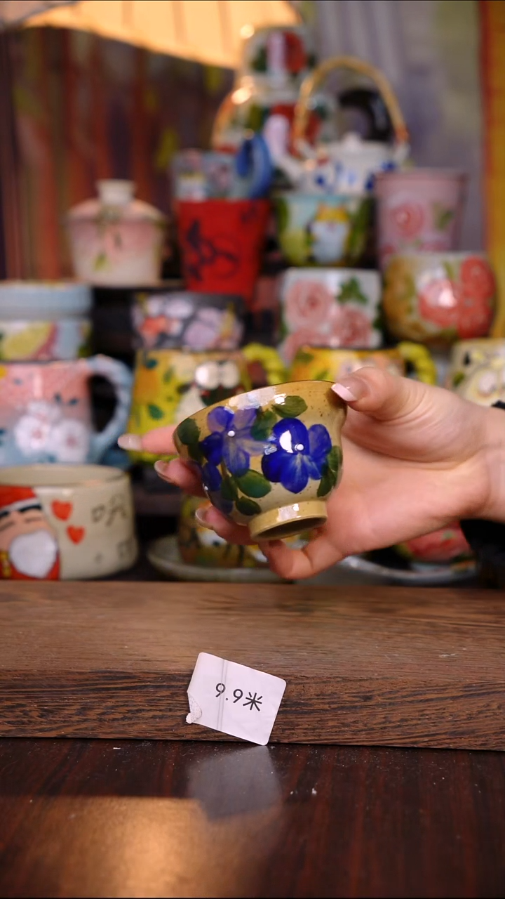 杯子陶泥垚手作 景德镇手工手绘陶瓷器物