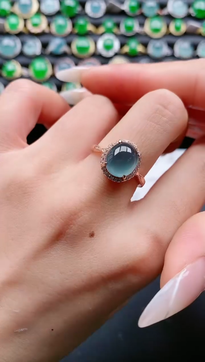 【闪购商品】翡翠戒指银S925镶嵌111111111