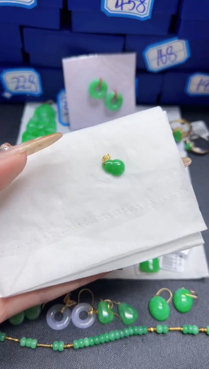 【闪购商品】翡翠颈饰18K金镶嵌Y缅料A货/支持复检/一件