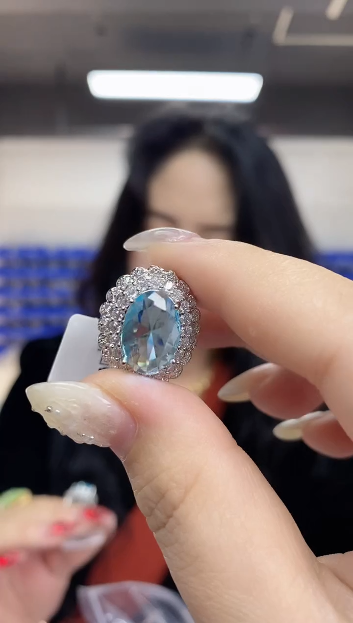 【闪购商品】托帕石戒指未镶嵌多样性发其一颜色微差