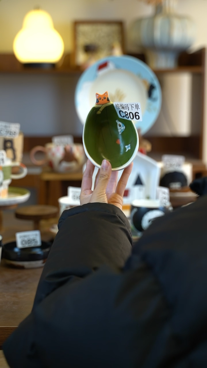 摆件陶C806 阿满屋手工手作陶瓷 
