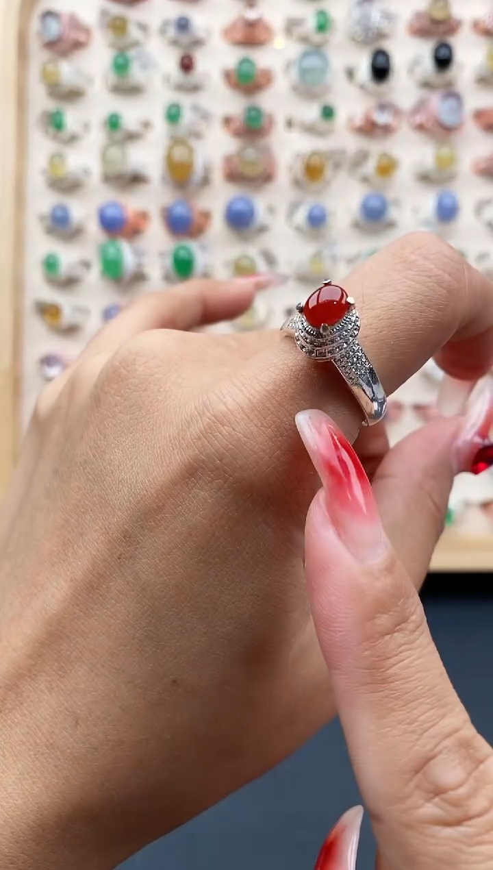 【闪购商品】翡翠戒指未镶嵌缅甸天然A货翡翠555  3+10