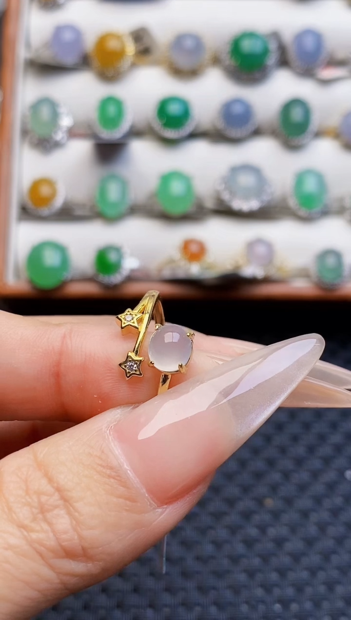 银S925镶嵌戒指翡翠5354