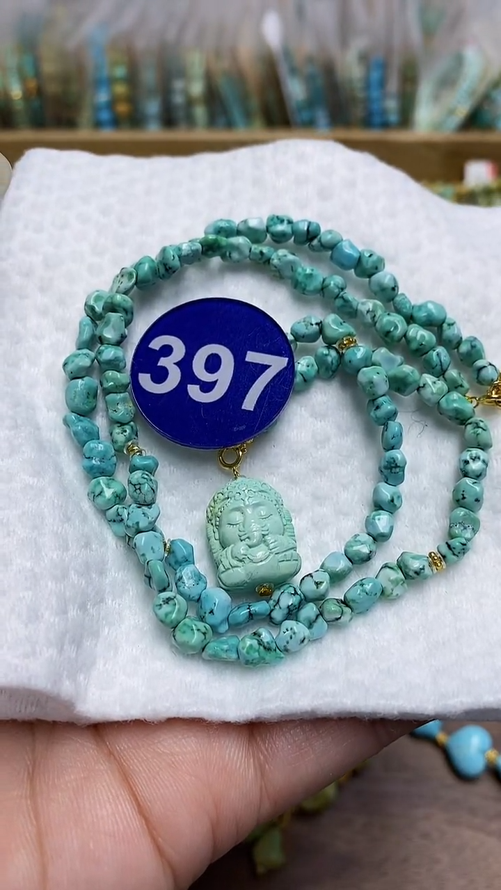 【闪购商品】绿松石项链18K金镶嵌397