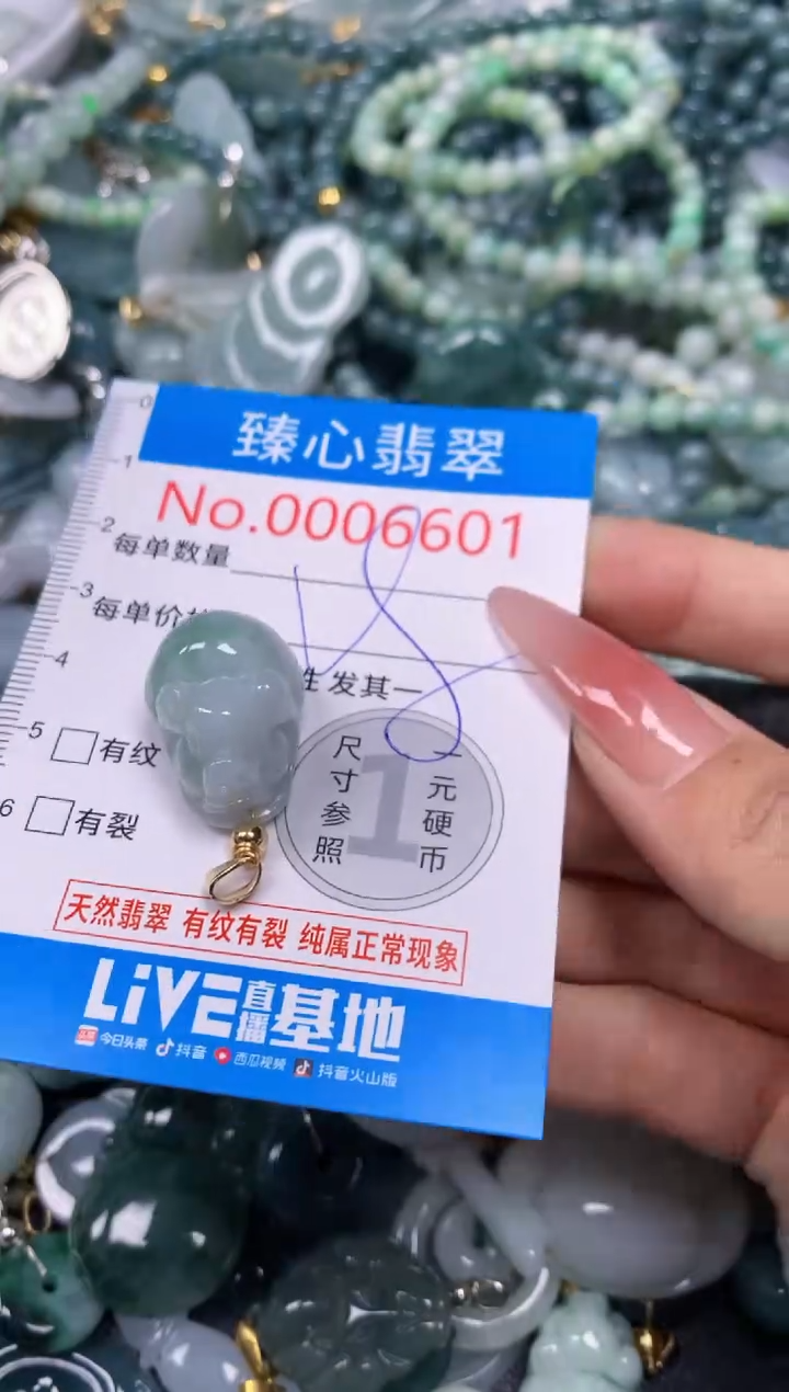 【闪购商品】翡翠颈饰未镶嵌含绳0006601