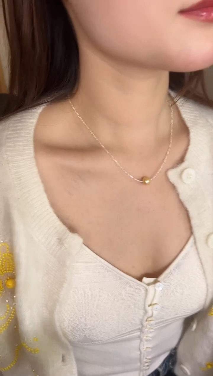 颈饰18K金镶嵌海水珍珠珍珠