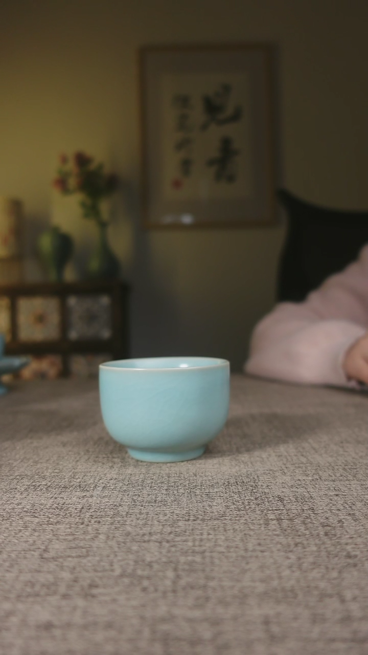【闪购商品】杯子仿古天青罗汉杯