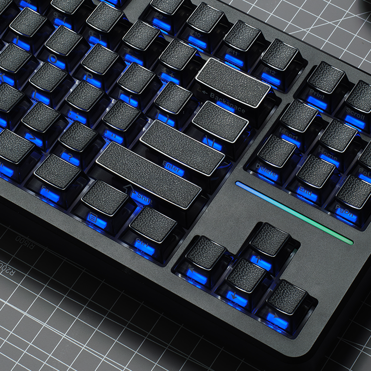 缂纹设计皮革质感防尘电竞键帽适用于游戏办公