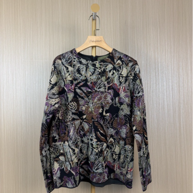 99新 Valentino/华伦天奴 重工蝴蝶亮丝上衣 L 12期免息 16172810