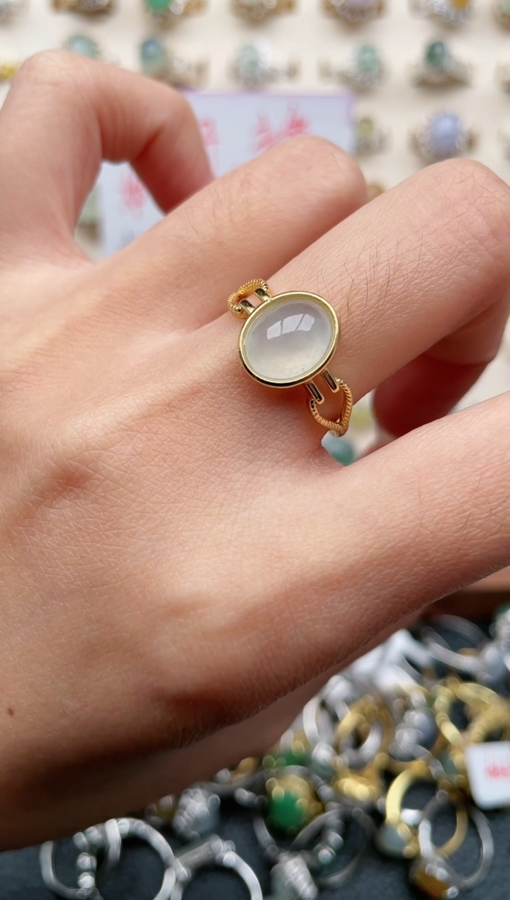 【闪购商品】翡翠戒指银S925镶嵌1111