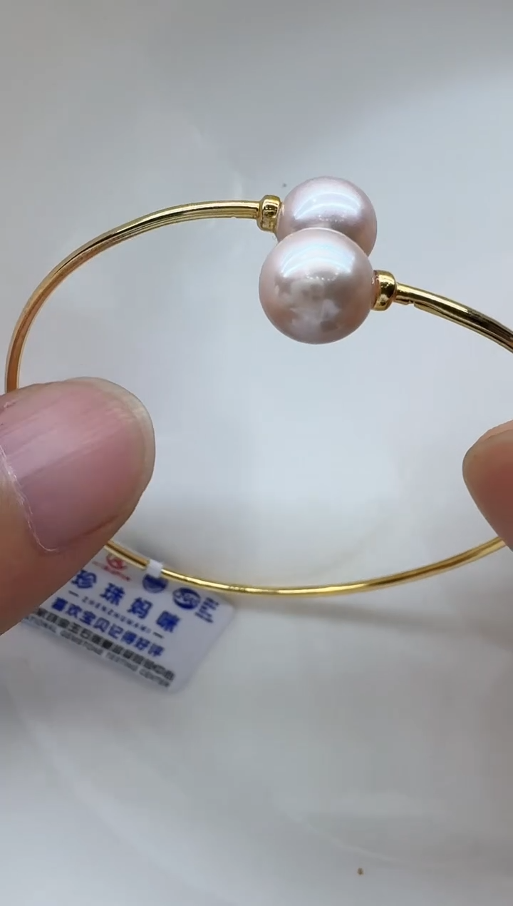 【闪购商品】淡水珍珠手镯银S925镶嵌清货