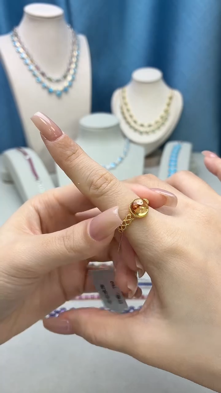 银S925镶嵌琥珀戒指172BJ1209产品一个（多样性）