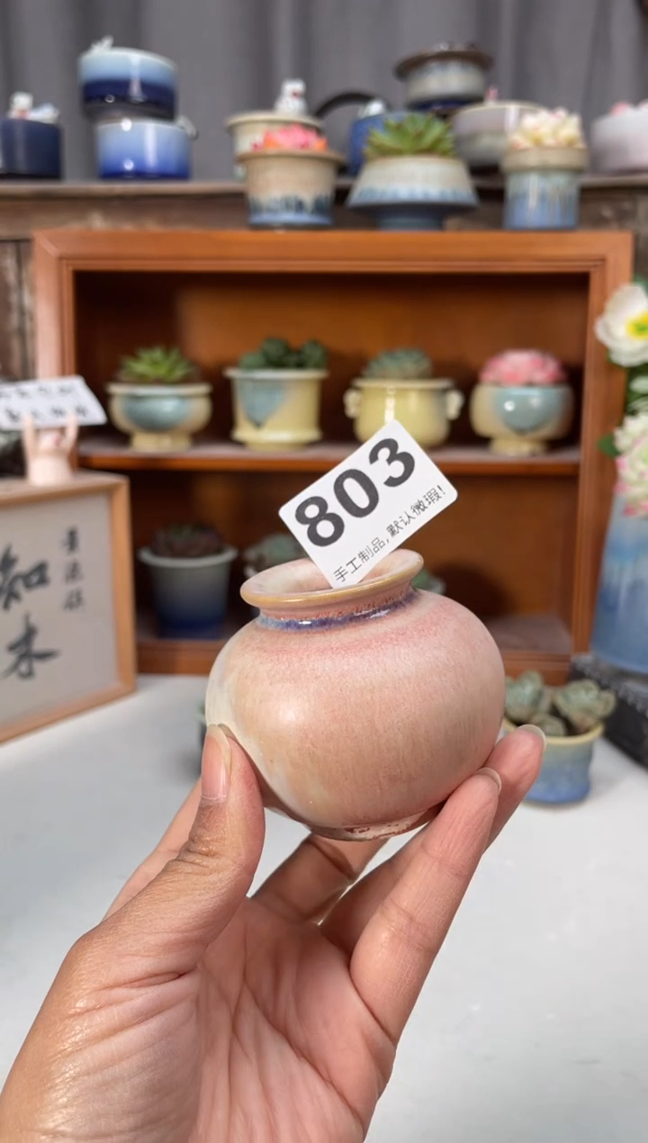 瓷片803知木小芳花盆
