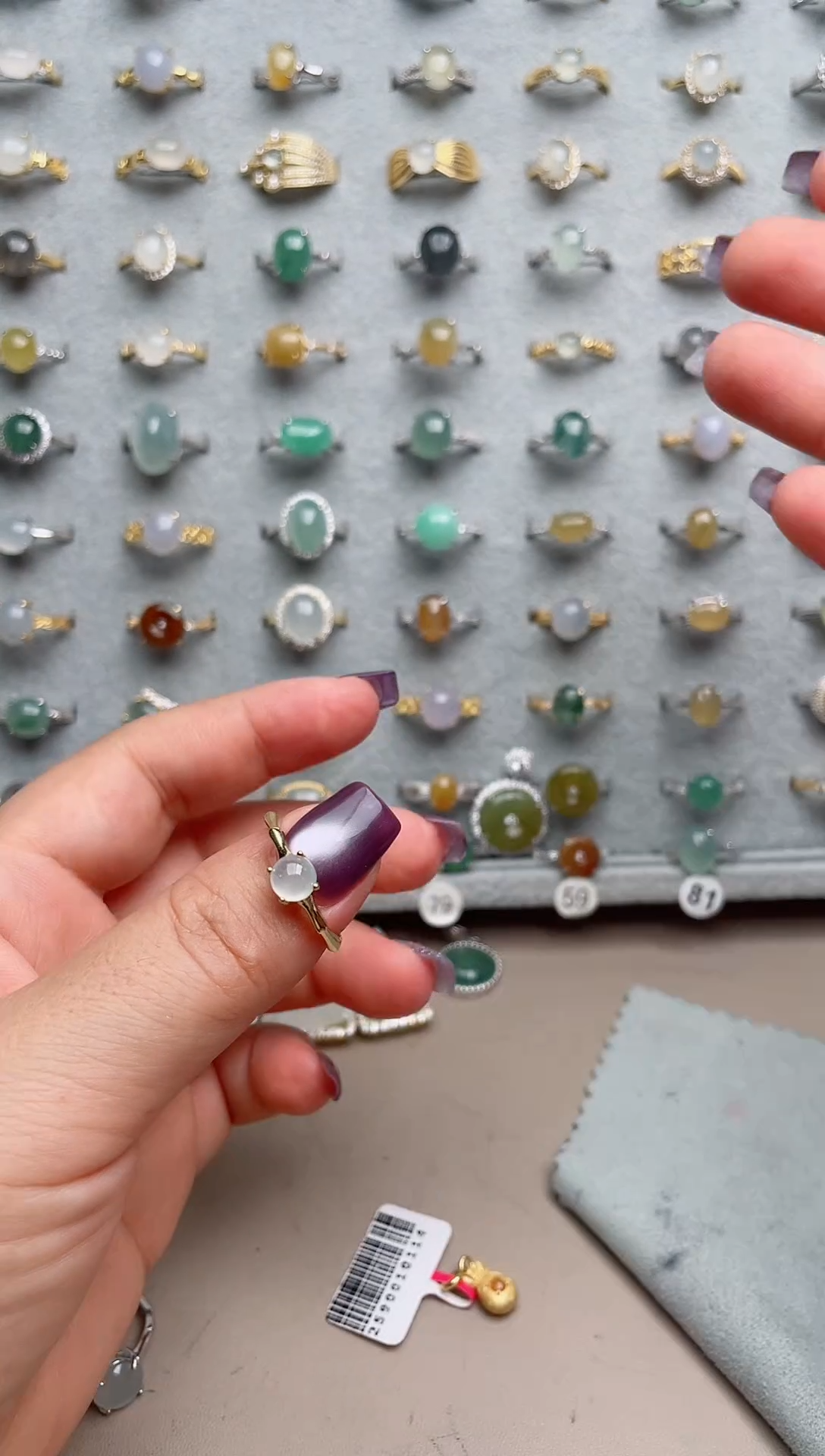 翡翠戒指银S925镶嵌.