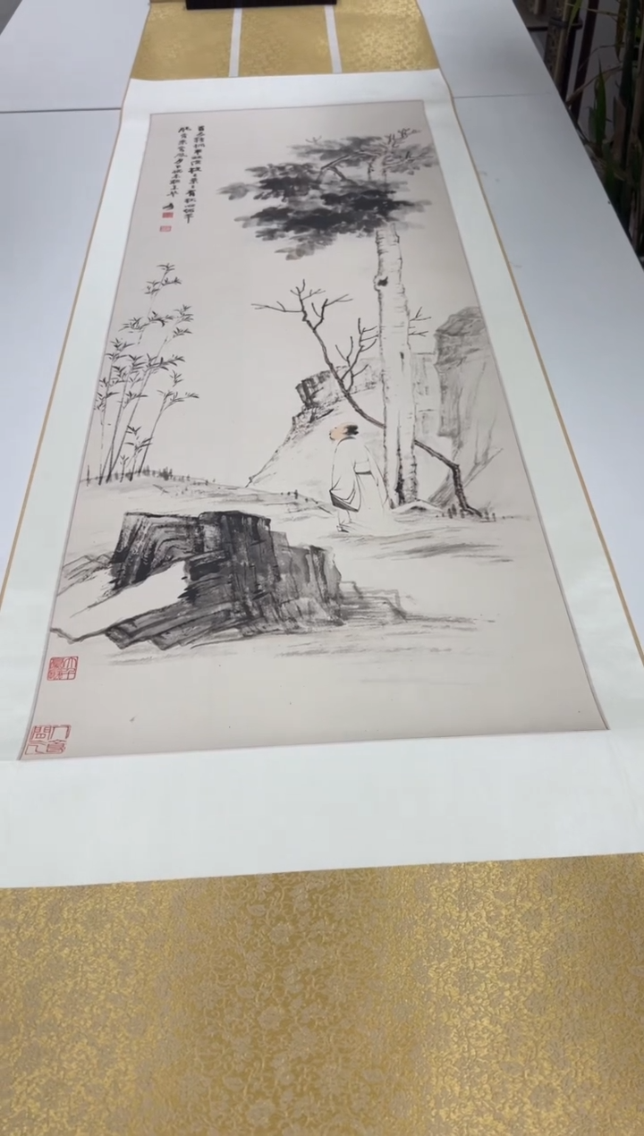 【复刻品】张大千 百尺梧桐半亩阴