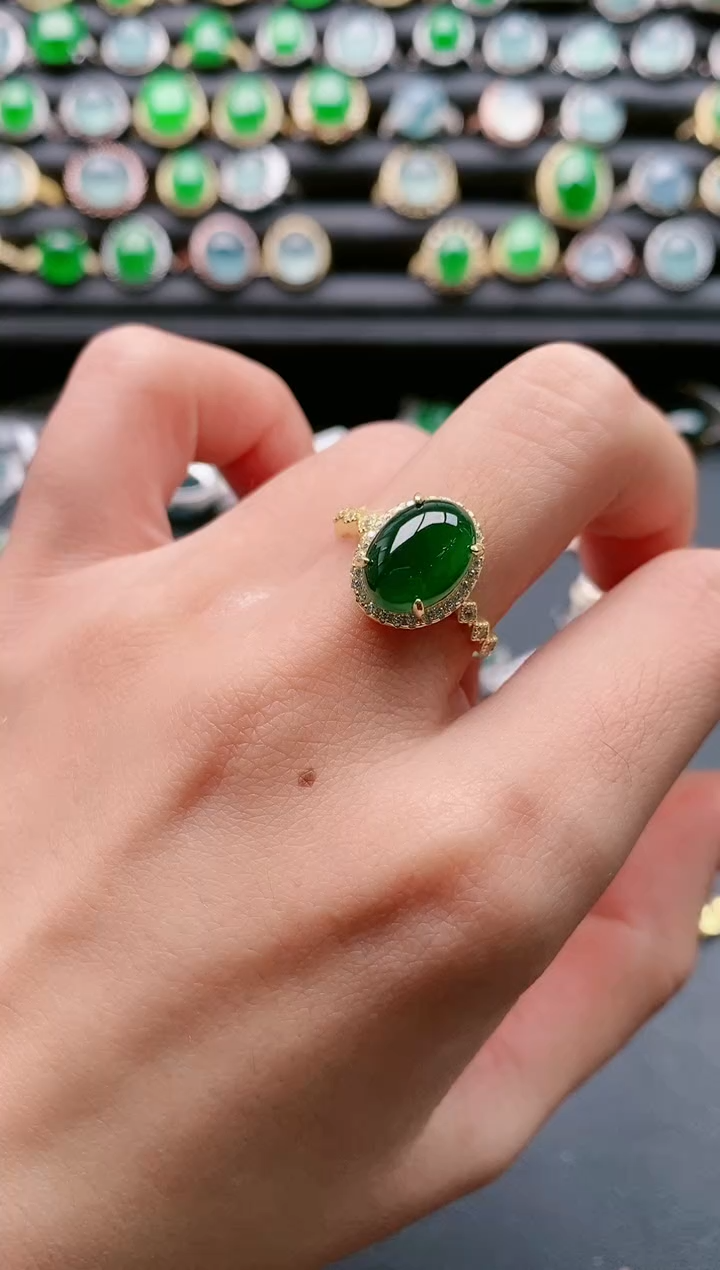 【闪购商品】翡翠戒指银S925镶嵌111111