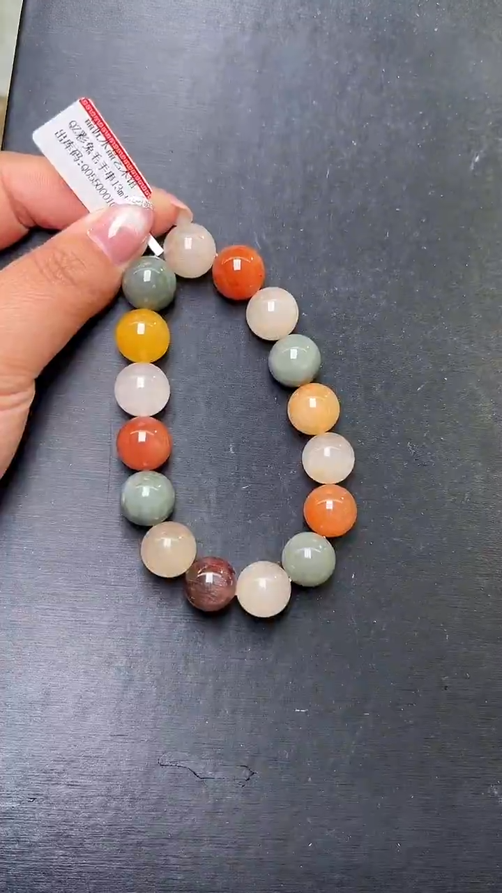 未镶嵌手串水晶彩兔毛手串13m+ M38435