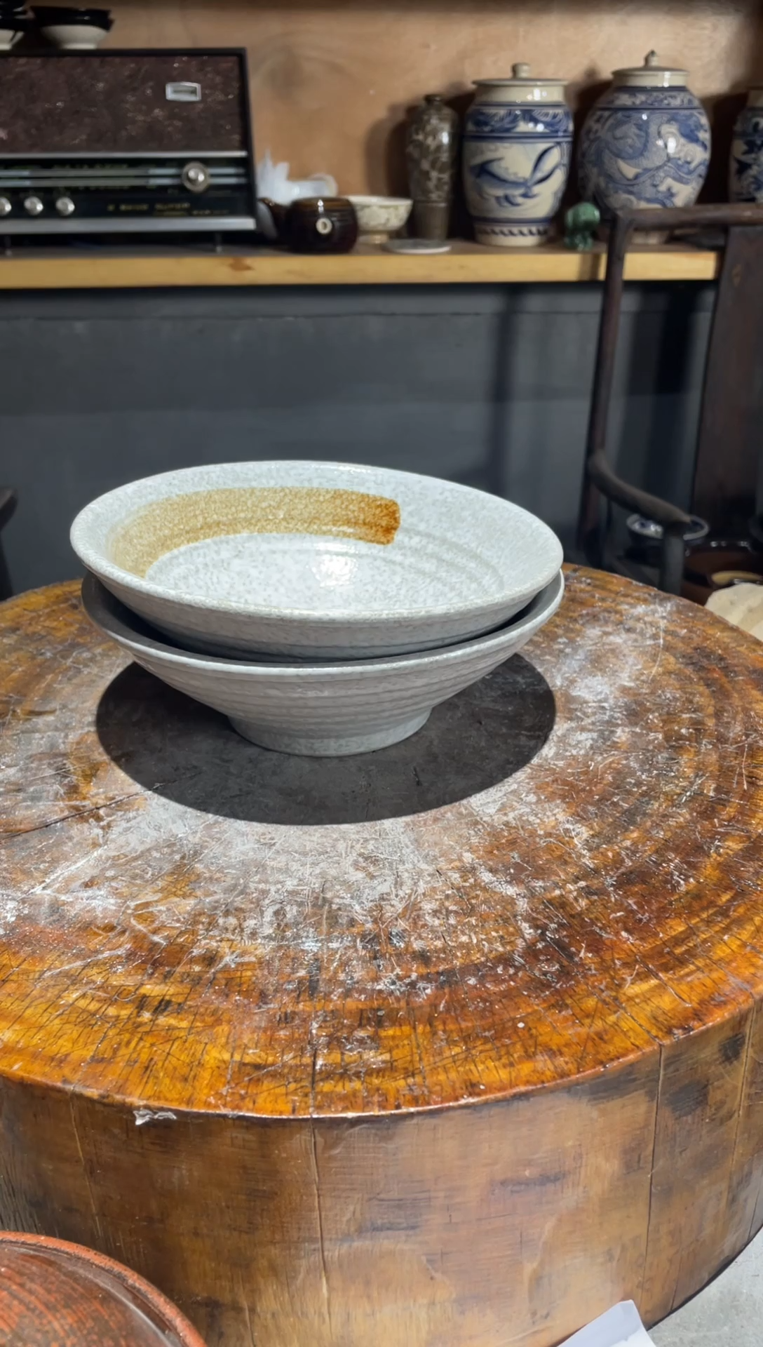 陶土31号链接日氏拉面碗到手两只7寸