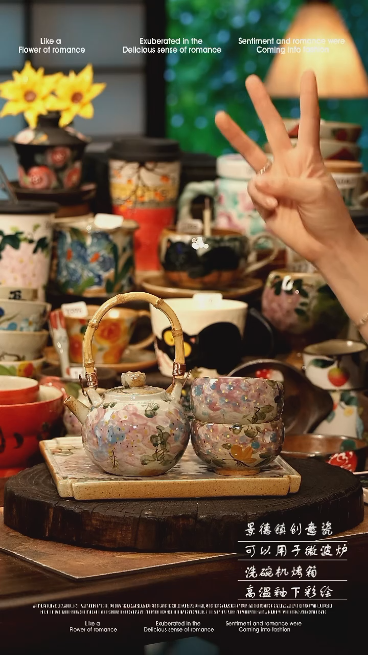 陶瓷景德镇高温釉下彩手工手绘款式@A0079@