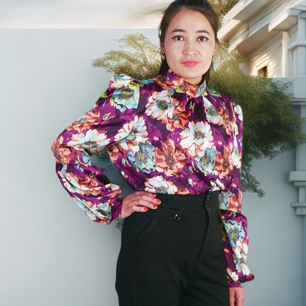 2025春秋女装新品复古民族风印花女士长袖碎花显瘦气质网红时尚