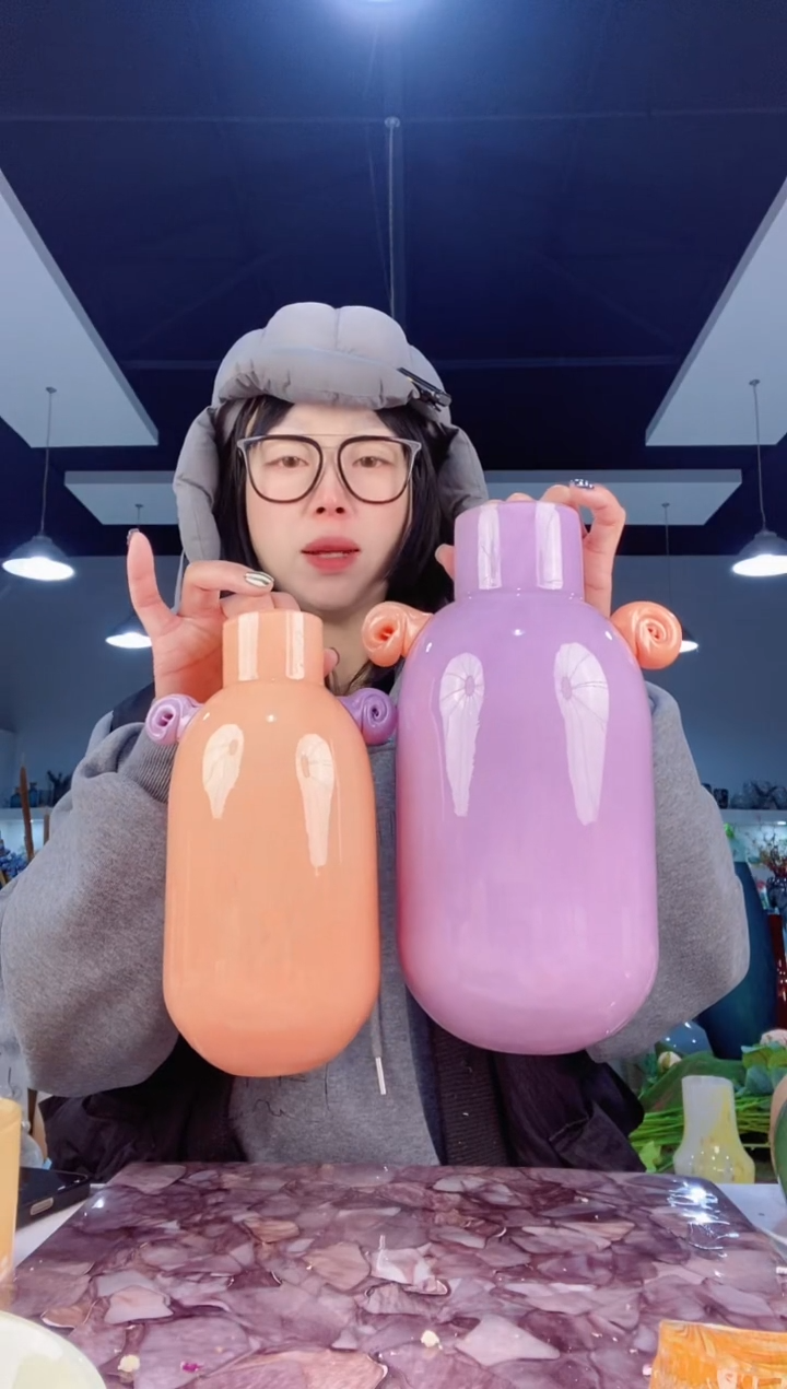 【闪购商品】琉璃慕忆家花瓶一对